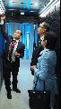 Mr Yang (centre) visits the Huawei ICT Technology Innovation Center.