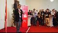 The Secretary for Innovation and Technology, Mr Nicholas W Yang, officiates at an Invest Hong Kong reception at the Pioneers Festival this afternoon (May 24, Vienna time).