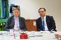 The Secretary for Innovation and Technology, Mr Nicholas W Yang (right), meets with the Head of Staff Group for Technology Transfer and Security Research of the Federal Ministry for Transport, Innovation and Technology, Dr Gernot Grimm (left), in Vienna, Austria, this morning (May 24, Vienna time) to exchange views on e-government and strategies in information and communications technology.