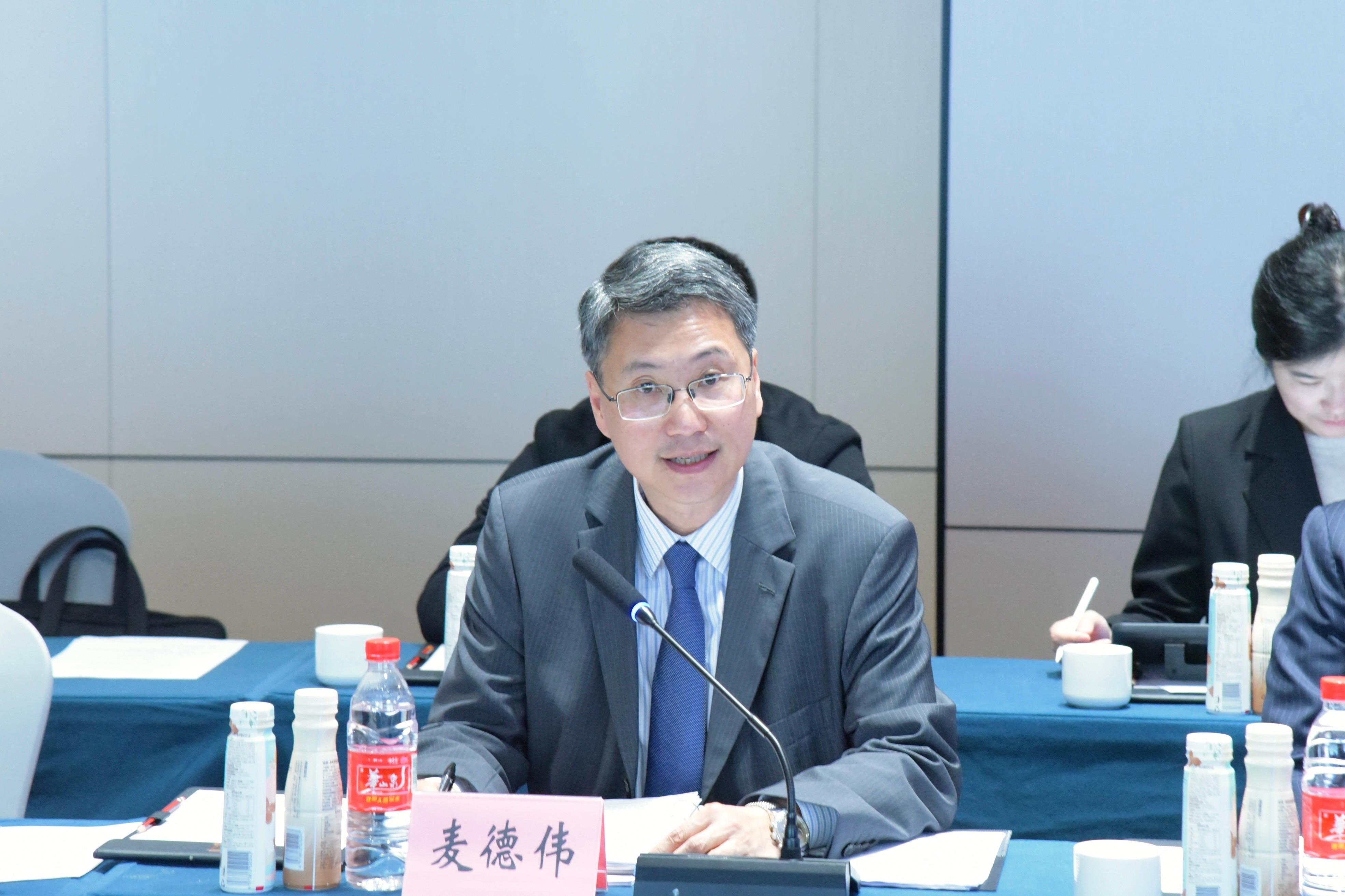 創新科技及工業局常任秘書長麥德偉今日（三月十二日）在粵港科技創新合作專責小組第二十次會議上致辭。